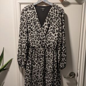 IMNYC dress leopard print black and White size L